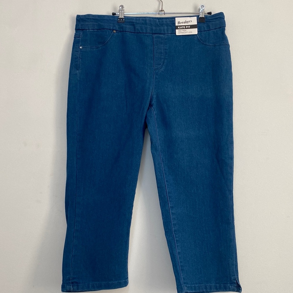 Breakers - Blue Mid Rise Straight Leg Jeans - Size 14 - Picture 1 of 9